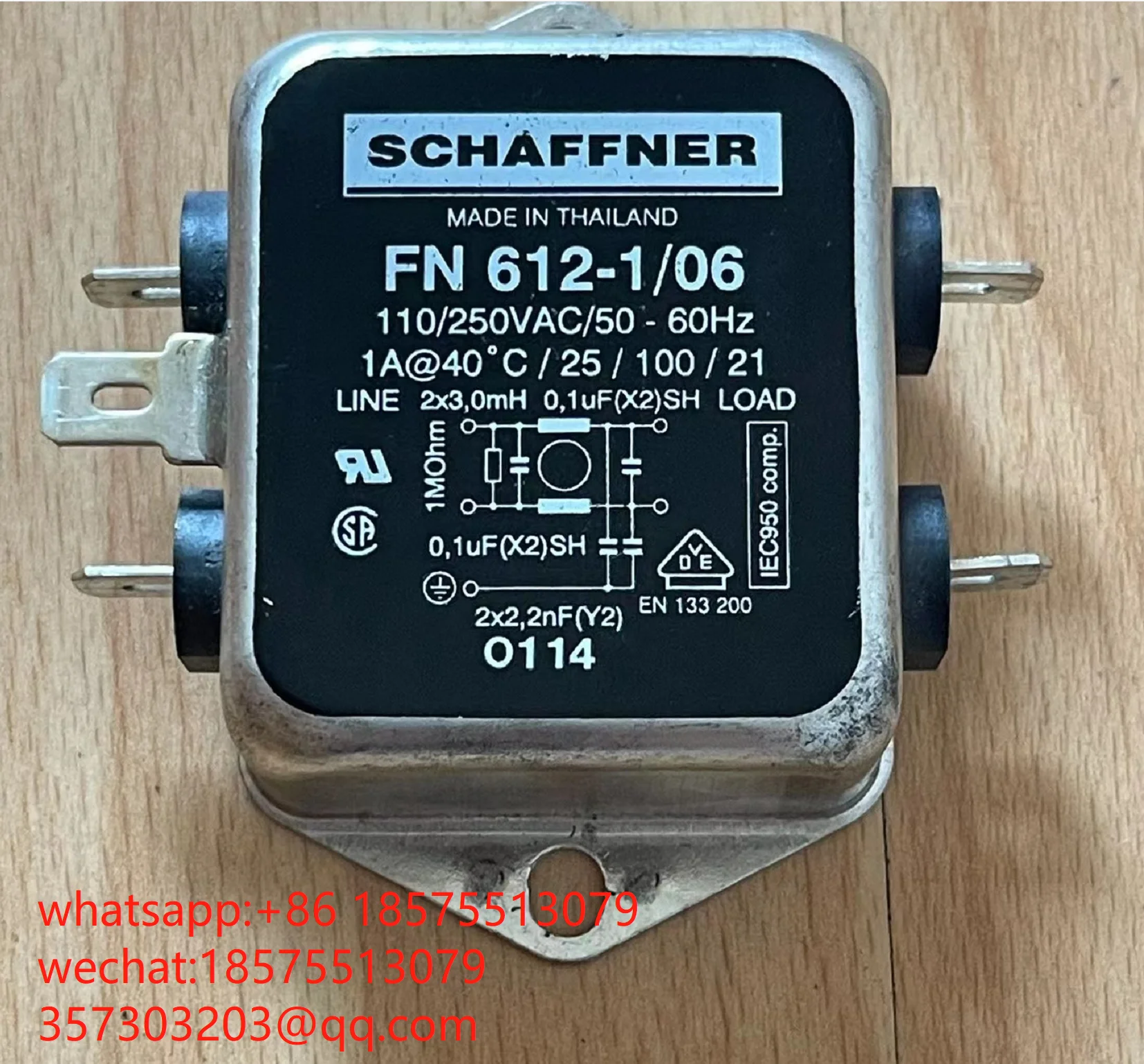 For SCHAFFNER FN612-1/06 Power Filter 1 Piece