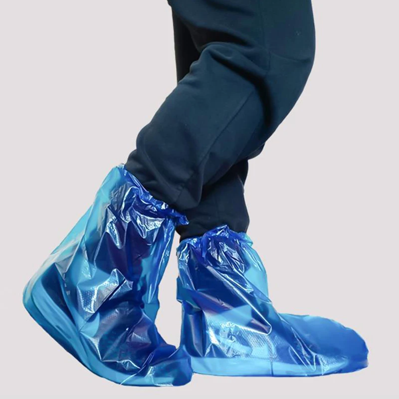 Paquete de cubiertas desechables para zapatos y botas de lluvia, plástico transparente, impermeable, para hombre y mujer