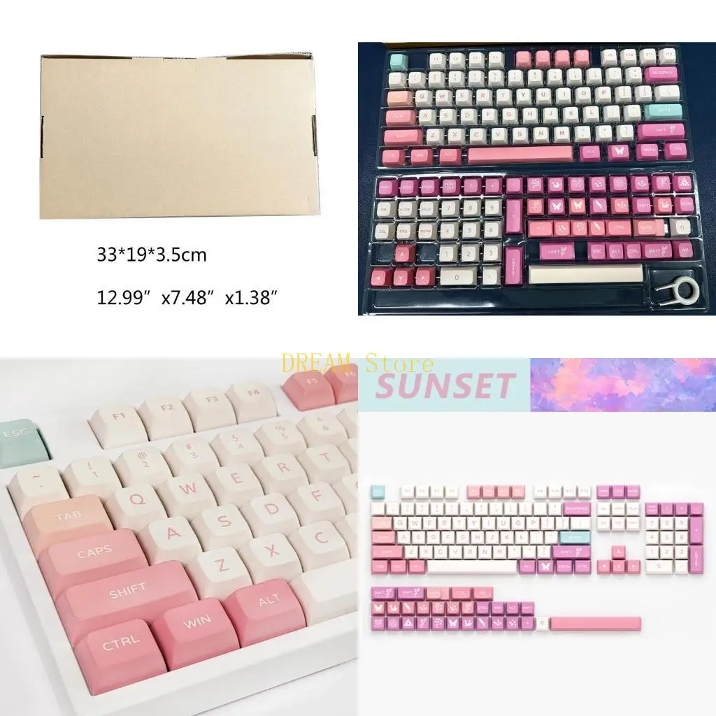 

134Keys Dye-Sub Keycap XDA Pink Sunset Cakecaps для механических клавишных клавиш