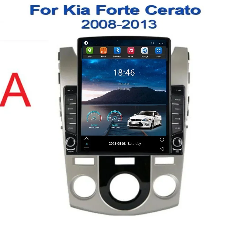 راديو السيارة تسلا شاشة عمودية لكيا فورتي سيراتو 2008-2035 نظام تحديد المواقع والملاحة ستيريو الوسائط المتعددة مشغل فيديو بلوتوث Autoradio