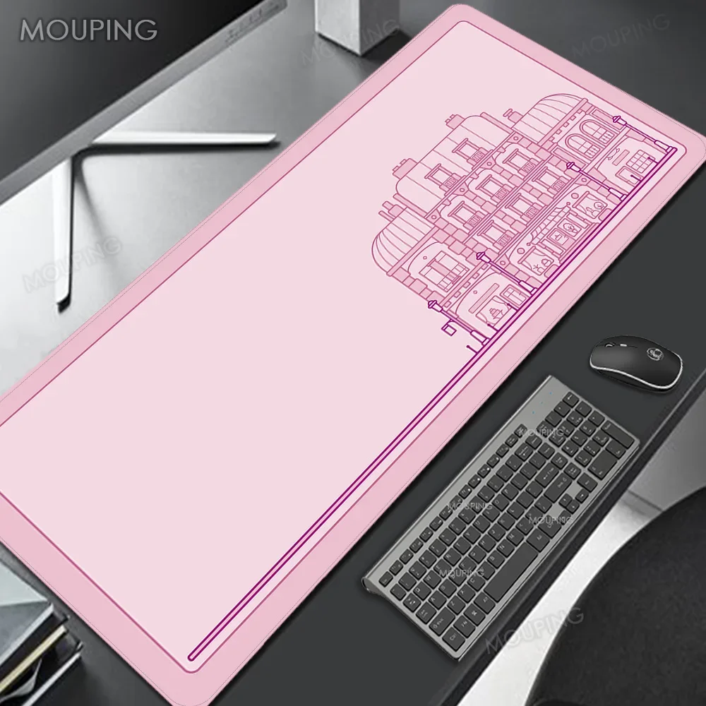 City Mouse Pad Xxl Mousepad บริษัทอุปกรณ์โต๊ะทํางานพรมขนาดใหญ่ Deskmat สุนทรียศาสตร์ Kawaii คอมพิวเตอร์ Mat MeMO Pad ขยาย