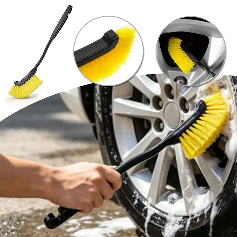 1/2pcs Car Wheel Tire Rim Detailing Brush Plastic Truck Wheel Wash Detail BrushesCleaner Tools Gap Detail Brushes Cleaning Tool
