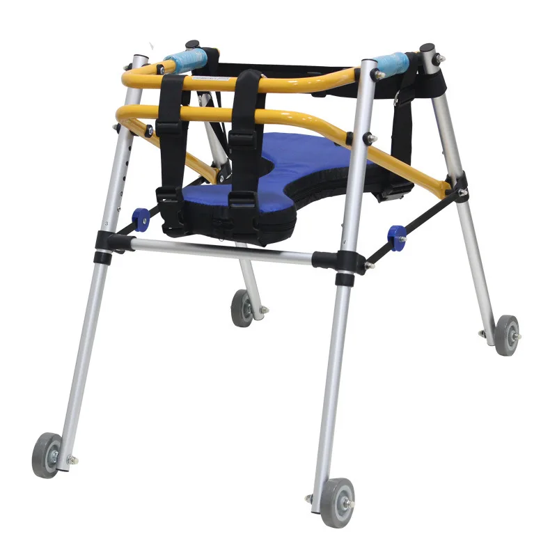 

Anti-rollover Rehabilitation Equipment Aids Rollator Walkers Foldable Children's Walkers Lower Limb Training Standing Frame