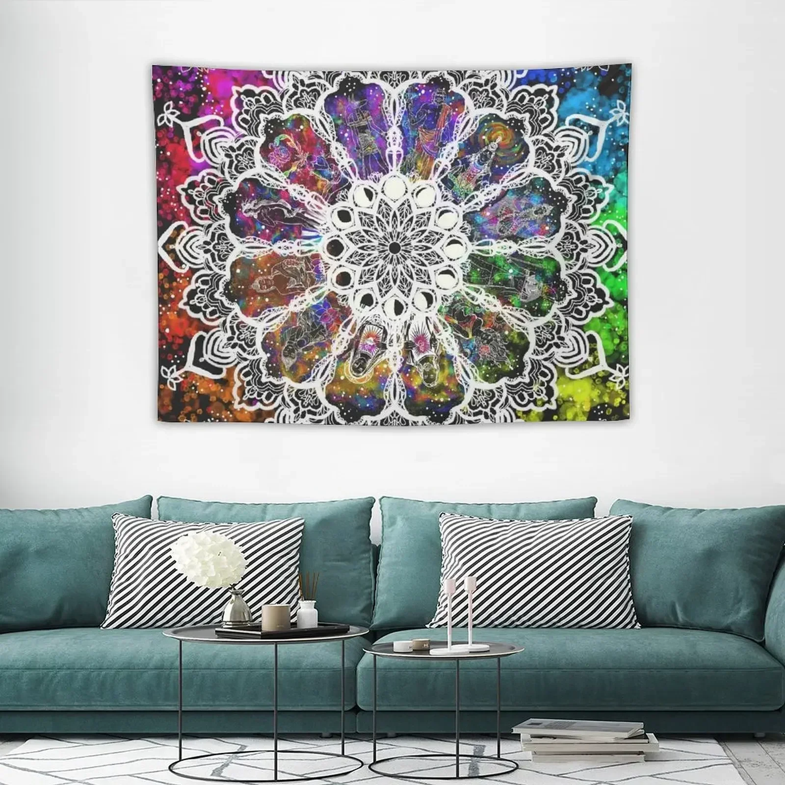 

Faith Mandala Tapestry Funny Aesthetic Decoration Decoration Wall Bedroom Decor Aesthetic Tapestry