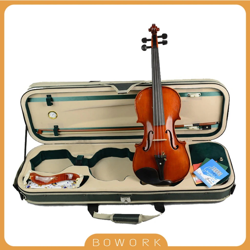 

Master Orhcestra 4/4 Full Size Violin Maple Spruce TOP Flamed Back Solid Handmade 4/4 Fiddle W/Oblong Case Bow Strings Whole SET