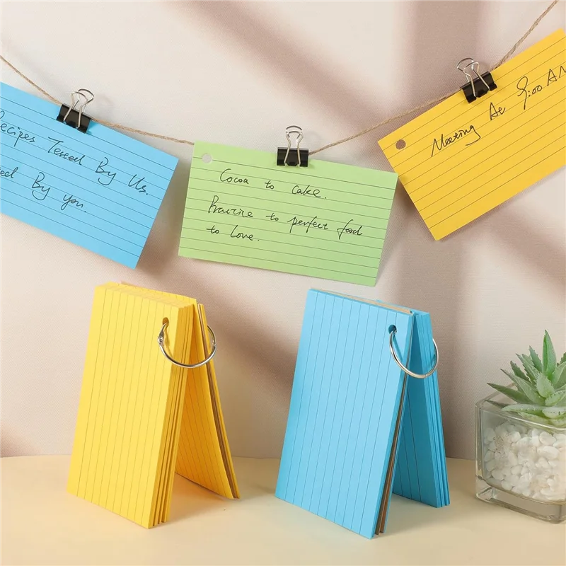 

600 шт. многоцветные карточки-указатели, карточки для восстановления с 6 кольцами для переплета, цветная бумага, крафт-бумага, карточки с подкладкой, карточки для записей