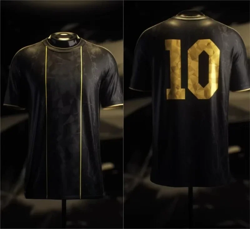 

Dembele 10 Paris Soccer Jersey Limited Edition Black Gold AI Designed Football Shirt 2025 Season Men Kids Adult Sportswear Fan
