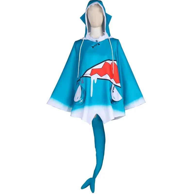 

Ролевая униформа Hololivevtuber, виртуальный хост потоковой передачи в реальном времени, Gawugula Shark Cos, костюм аниме, костюм для косплея