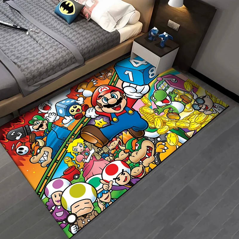 Super Mario Game HD Pattern Rug for Living Room Area Carpet Bathroom Mat Creative Doormat Bedroom Mat Home Decor Area Rug