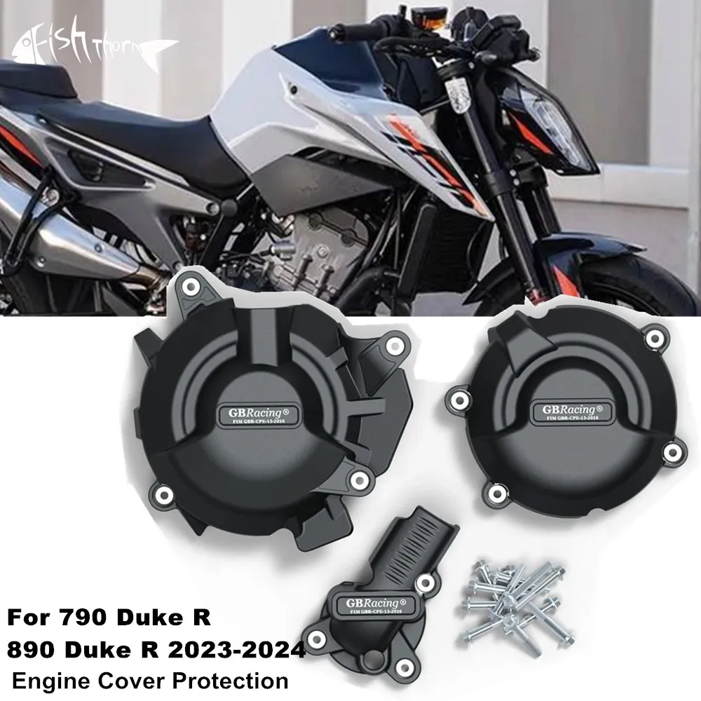 

Для 790 Duke R 890 Duke R 790duke R 890duke R 2023-2024 комплекты крышек двигателя мотоцикла, защита капота, крышка двигателя