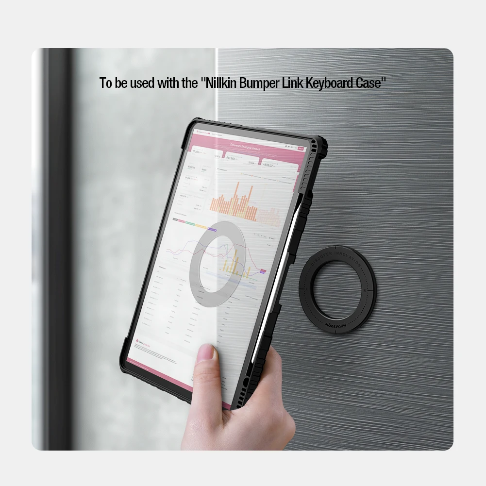 

NILLKIN Magnetic Ring Ultra for Apple iPad Pro Air Samsung Tab S8 Xiaomi Mi Pad 5 12.4 SnapHold Pad Sticker Holder