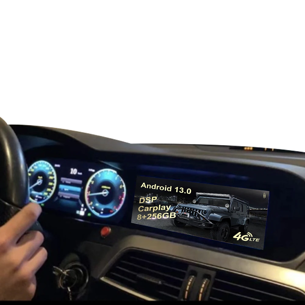 

8,8-дюймовый сенсорный экран Android 13.0 для Mercedes Benz C 2011-2014, автомобильный беспроводной carplay, мультимедийный GPS-навигатор, головное устройство