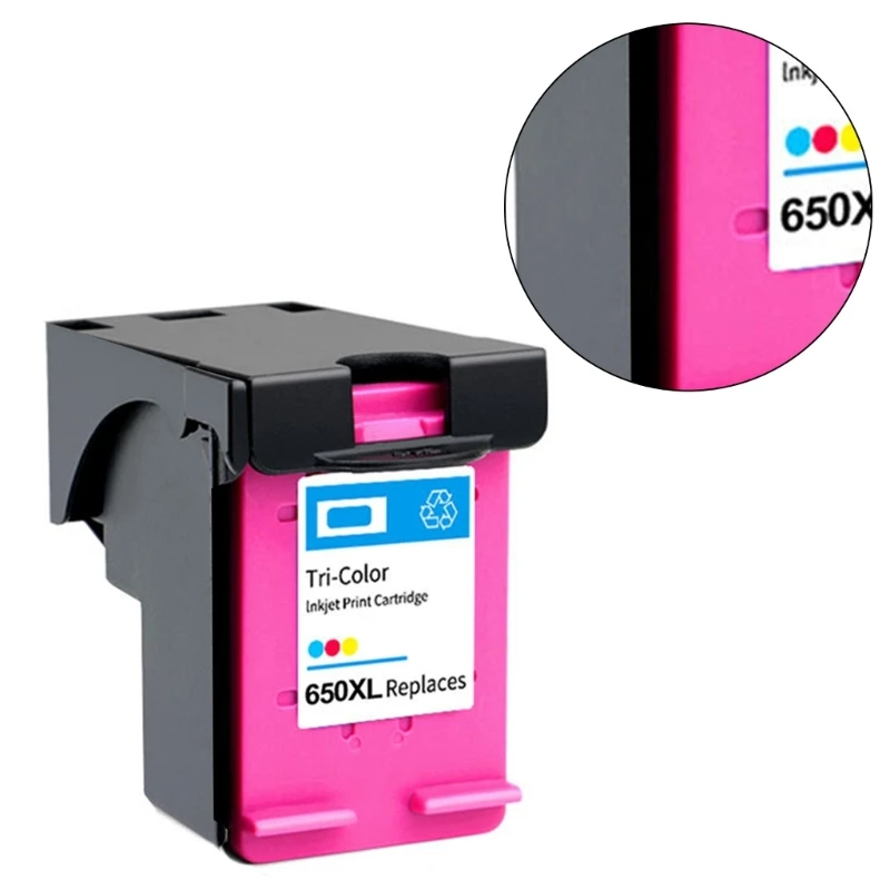 

650XL Refillable Cartridge Works with for HP 650 Deskjet 1015 1515 2515 2545 2645 3515 Printer Refill Cartridge