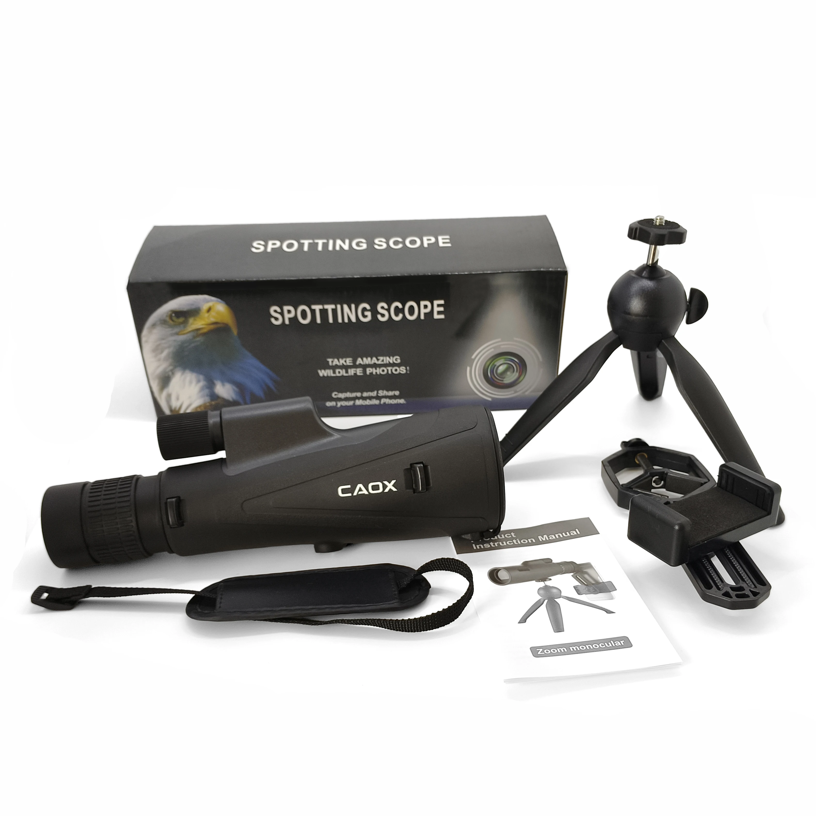CAOX CA41 10-30X52 Monokular-Teleskop, Leistungsstarkes Wasserdichtes Monokular für Vogelbeobachtung, Jagd, Camping und Outdoor-Aktivitäten – Detail 13