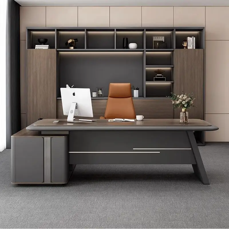 

Light Luxury High-end Boss Table And Chair Combination Simple Modern Chairperson's Office Single Class Desk Manager Table Furnit