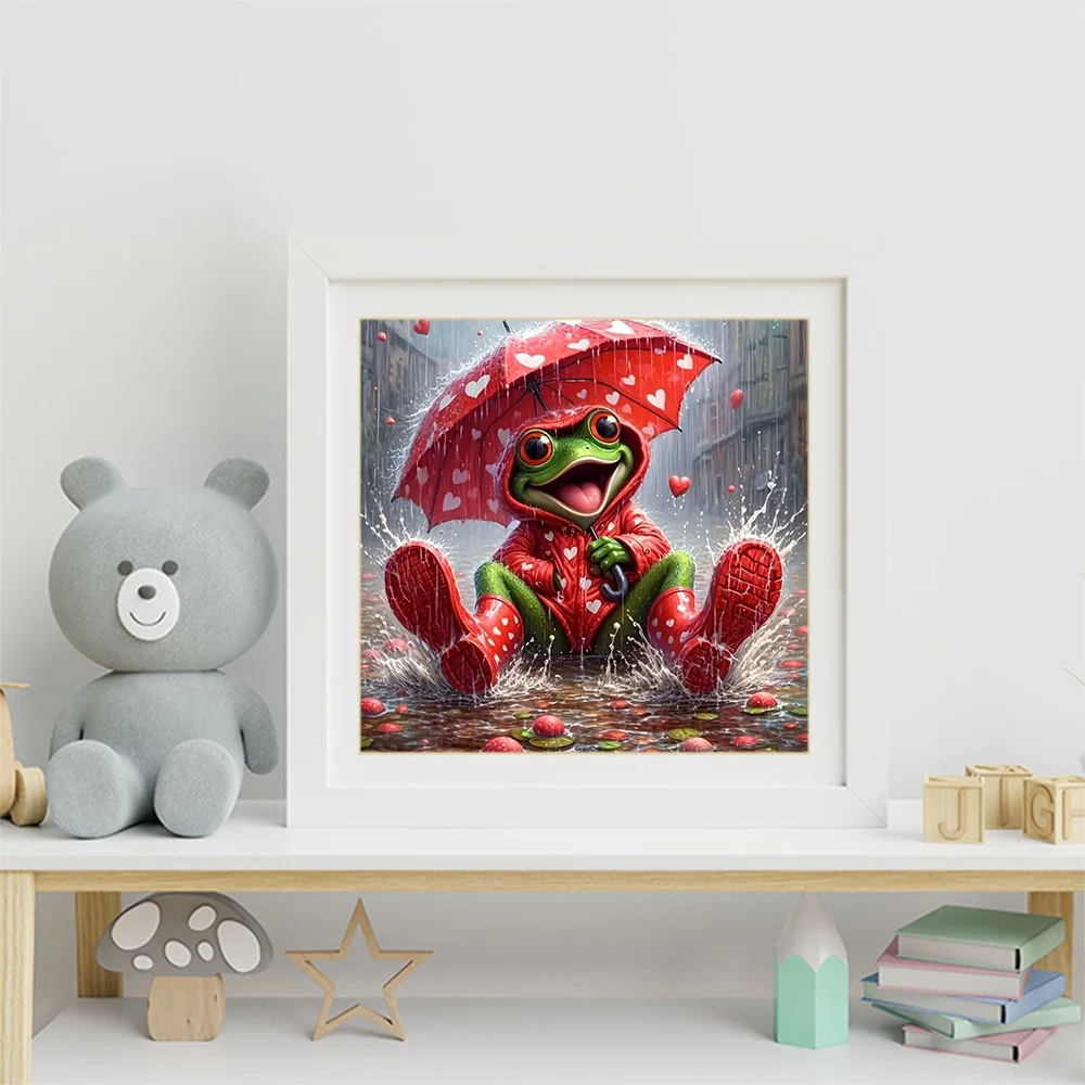 HUACAN Diamond Mosaic 5D Frog Full Round Animal Painting Complete Kit Rhinestones New Arrivals Wall Decoration