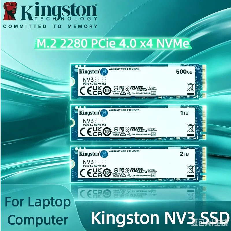 Kingston PCIe Gen 4.0x4 NVMe Solid State Drive NV3 500GB 1TB 2TB M.2 2280 SSD Interno para Desktop e Laptop