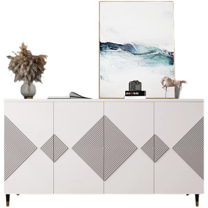 

Light luxury dining side cabinet, modern simple entry hall entrance cabinet, solid wood large-capacity storage shoe cabinet