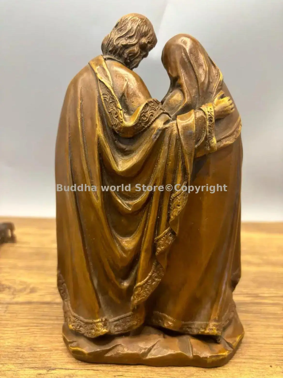 Christianity Christian Catholicism collectibles bronze sculpture statue religious art Madonna Holy Mary Jesus Faith ornament