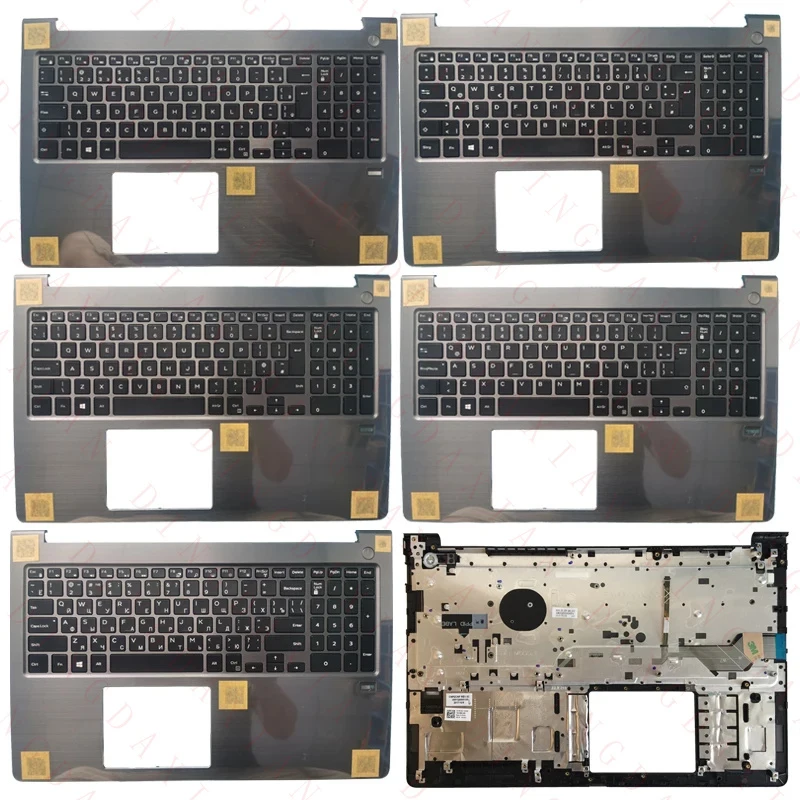 

F+ NEW US/Russian/UK/Latin/German/Brazil Laptop Keyboard Palmrest Upper Case For Dell Vostro 15 5568 V5568
