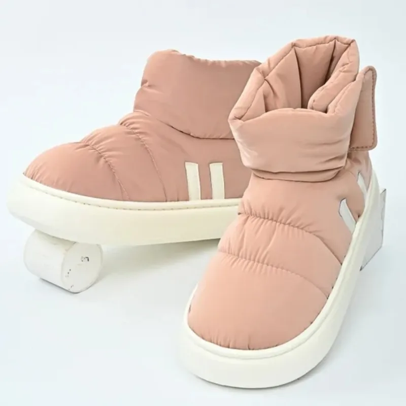 Casual High Top donna stivaletti da neve alla caviglia pantofole per la casa caldo peluche Unisex scarpe da casa appartamenti piattaforma fuori