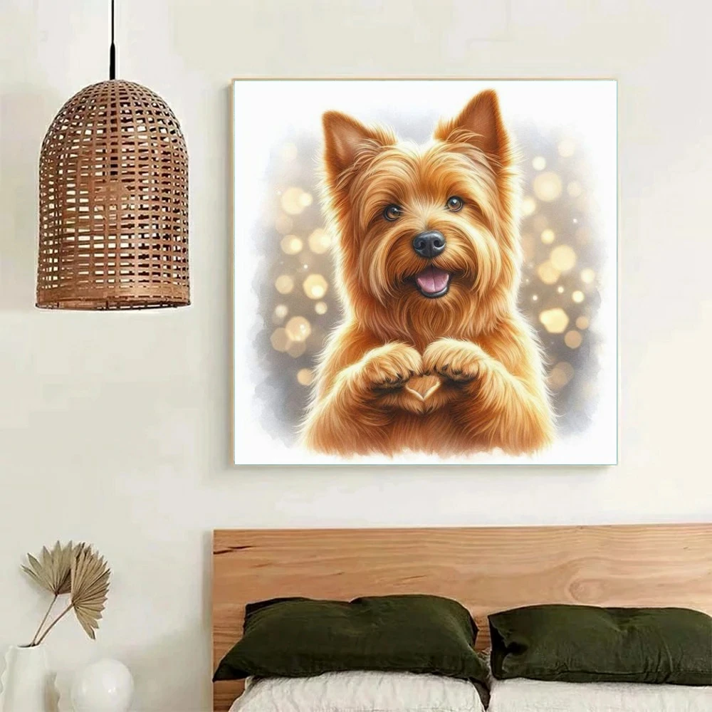 Cute Dog Love 5d Diy AB Diamond Painting Kits New Pets Yorkshire Animal Mosaic Embroidery Christmas Cross Stitch Home Decor Gift