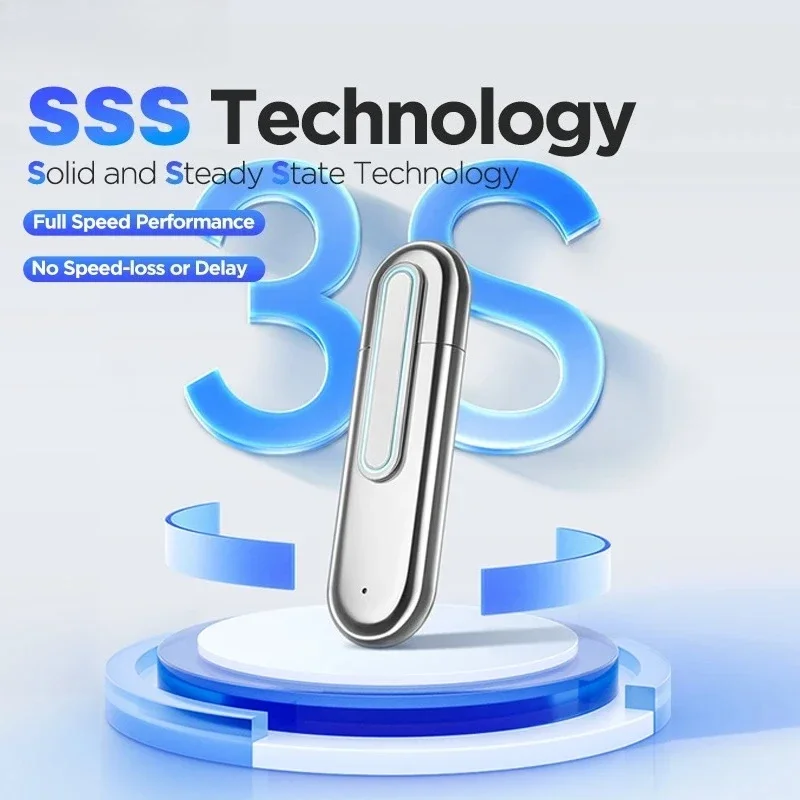 محرك أقراص فلاش Eaget 1 تيرا بايت/2 تيرا بايت فائق السرعة USB3.2 GEN2 بتصميم جديد بتقنية 3S مادة معدنية تصل إلى 1000 ميجابايت/ثانية