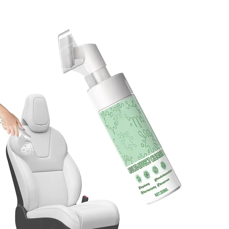 Car Interior Seat Cleaner 6.76oz Foaming Car Dashboard Cleaner No Need To Wash Dash Cleaner Multifunctional For Ceiling Cloth