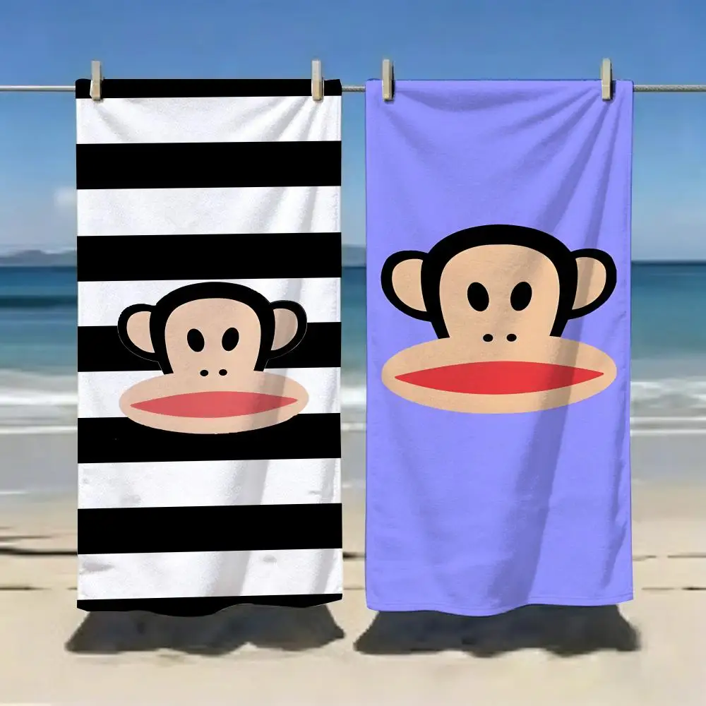 Julius Monkey Cartoon P-Paul Frank Towel Microfiber soft Beach Towel for Travel Fitness Sauna Bathing Camping