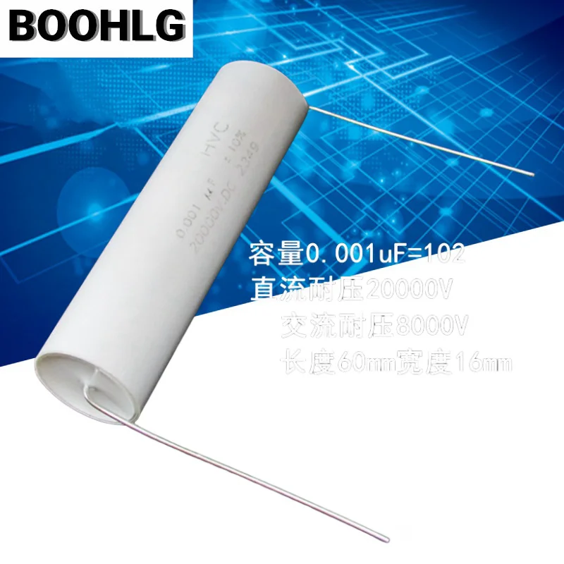 

1PCS 0.001uF 20000V 20KVDC 8000VAC 1nF 102 1000pF High Voltage Thin Film Capacitor