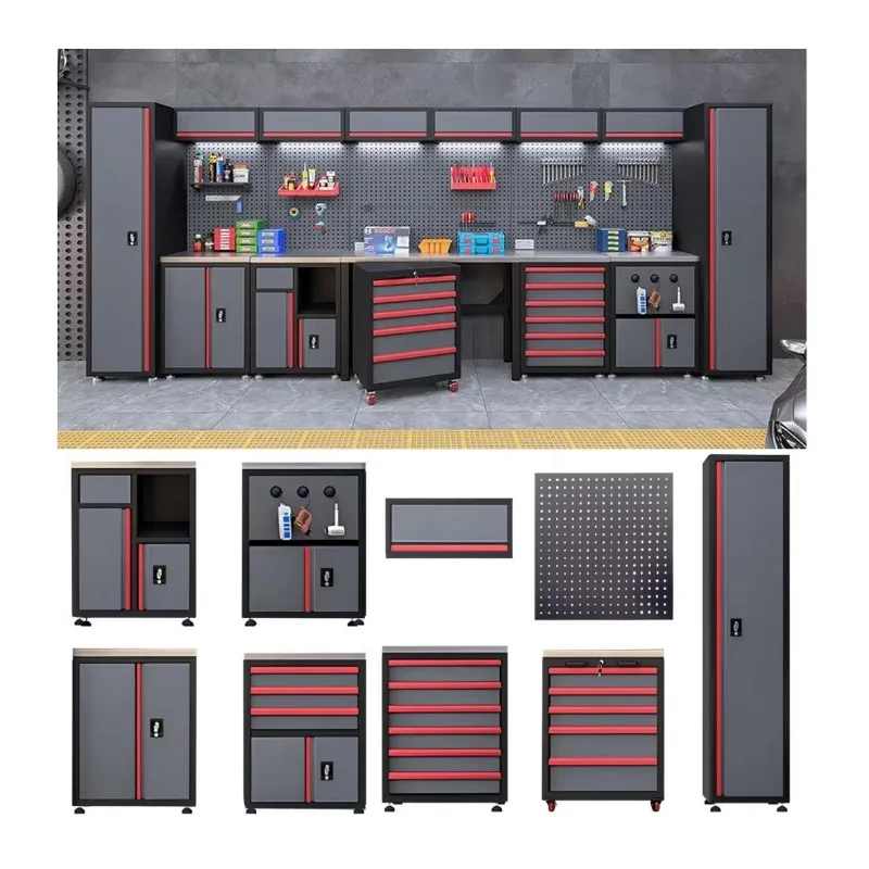 Workshop Tool Heavy Steel Luxury Cabinet Cold Rolled Steel Heavy Load 1 Set Car Repair Garage Workshop 3 Years Acceptable