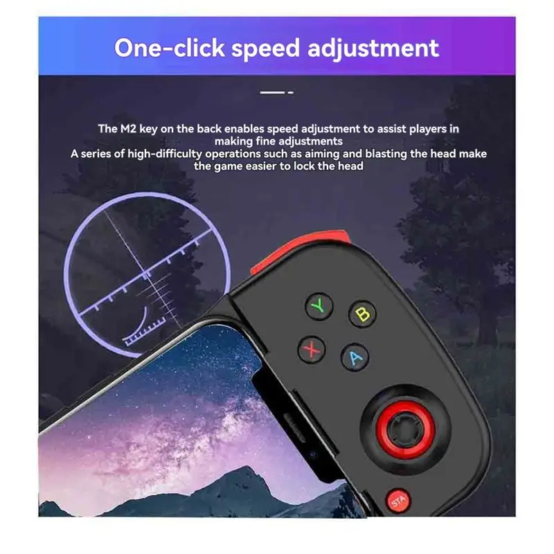 Y44A Wireless Bluetooth 5.0 3D Joystick D3 Stretchable Mobile Game Controller Gamepad for PUBG iOS Android
