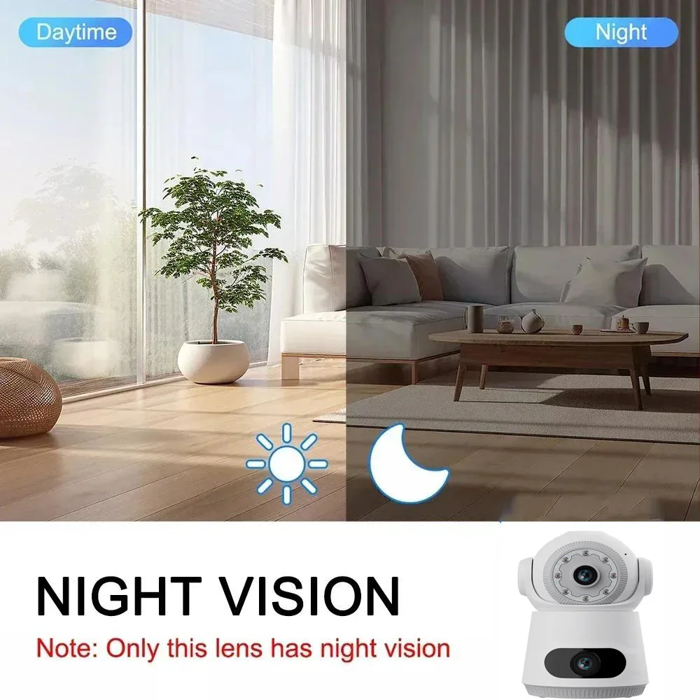 4K 8MP PTZ WIFI Camera Dual Lens Dual Screen IP Camera indoor 8MP HD Auto Tracking Security Protection CCTV Surveillance