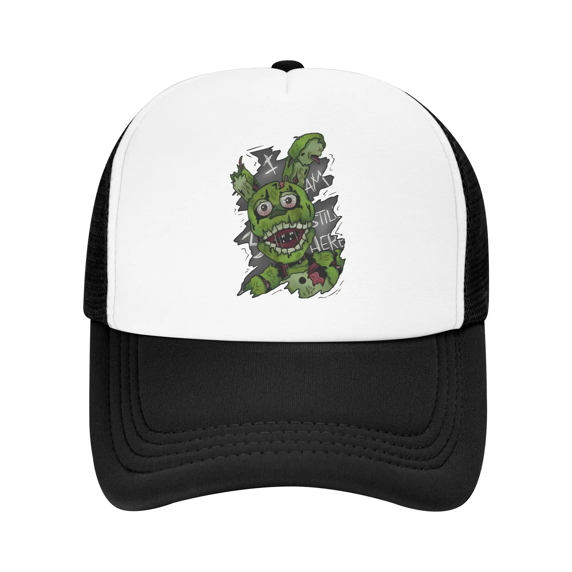 Gorras de béisbol de malla FNAF At Freddys Springtrap para hombre y mujer, gorra deportiva para el sol, gorras de camionero ajustables de verano