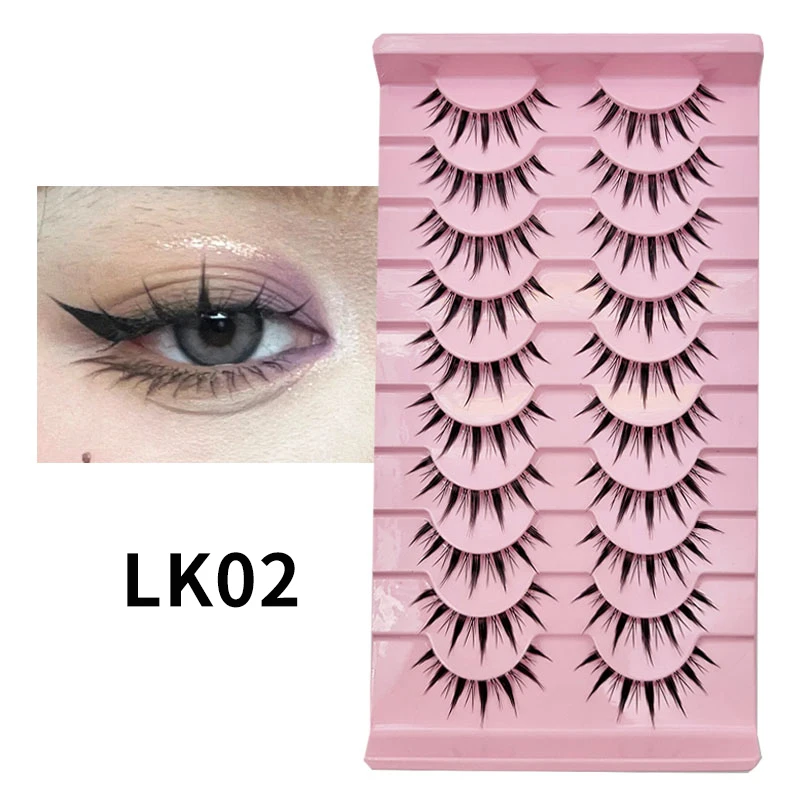 Manga Lashes 5/10 Paar natürliche Wimpern, falsche Wimpern, Little Devil Lashes, Anime-Wimpern, Vollstreifen-Wimpern, Band-Wimpern, Make-up – Detail 7