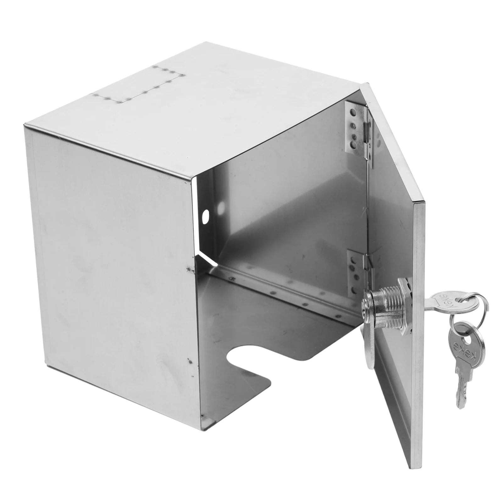 Metal Outlet Box Protective Outlet Box Outdoor Socket Box Stainless Steel Socket Box with Lock wall mount socket box