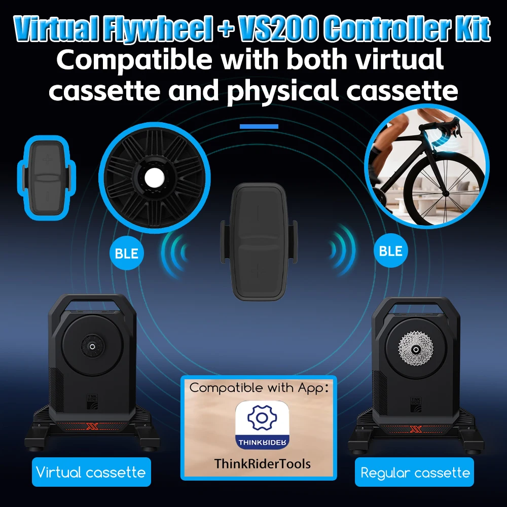 

VS200 BLE Controller Virtual Transmission For X2Max XXPRO Bike Trainer Indoor Cycling Smart Trainer Bluetooth Ant+ Speed Sensor