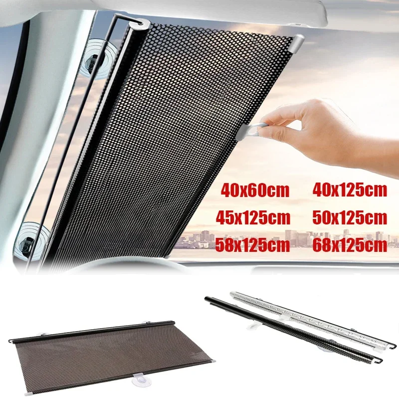

Автомобильный выдвижной солнцезащитный экран для лобового стекла из алюминиевой фольги с отражающим покрытием, защита от УФ-излучения, летние аксессуары для экстерьера автомобиля