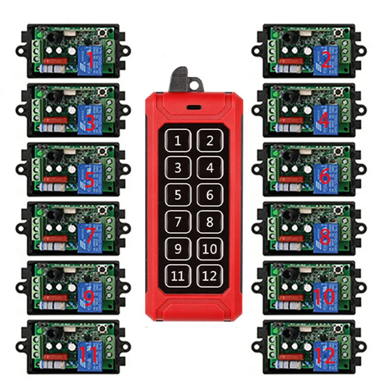 433 MHz 1000M Long Range AC 220V 1CH RF Industrial Wireless Remote Control Relay Switch Light /Lamp/Window/Garage Doors Shutters