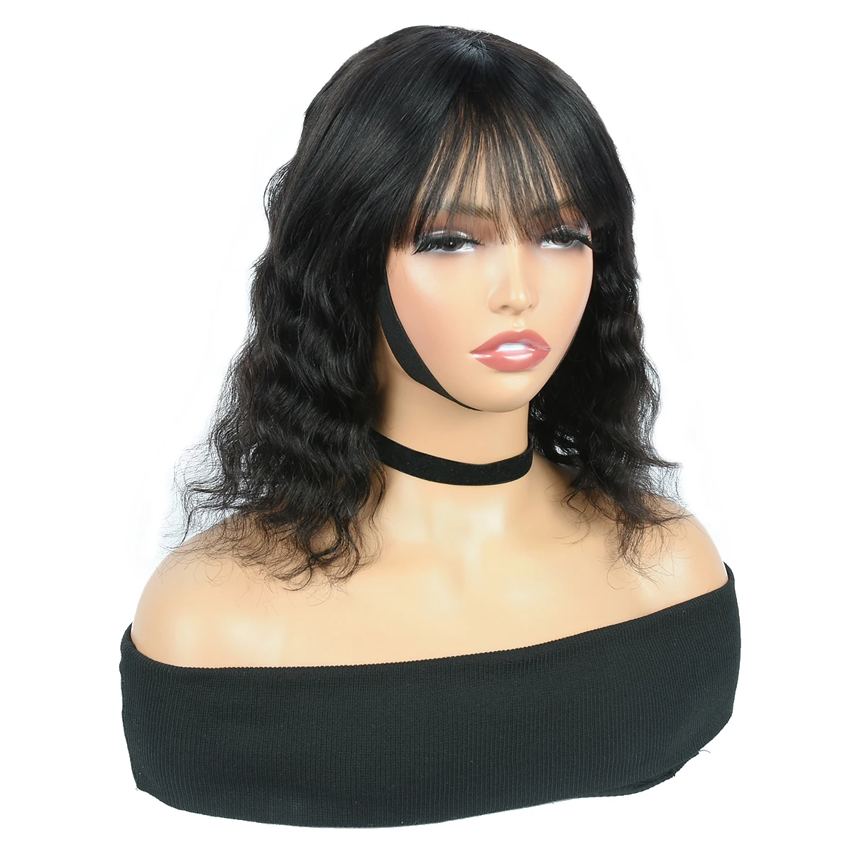 Natural Black Body Wave Human Hair Wigs Full Machine Made Wigs Natural Wave Human Hair Wigs Non Lace Wig Natural Looking Sophies