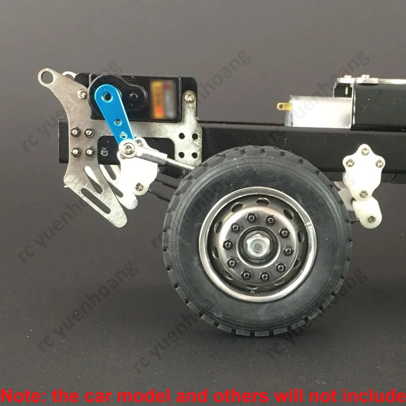 1 Para wsporników skośnych kabiny do modelu ciągnika siodłowego w skali 1/24, wykonanych z wytrzymałego stopu, imitujące statyczne elementy zmienialne w dynamiczne, modyfikowane części.