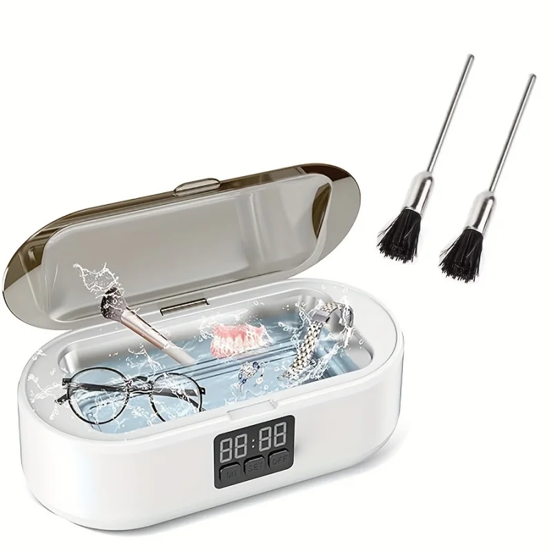 

Ultrasonic Jewelry Cleaning，700MLProfessional Ultrasonic Cleaning，Belt3Multiple Digital Timer Modes，Portable Ult
