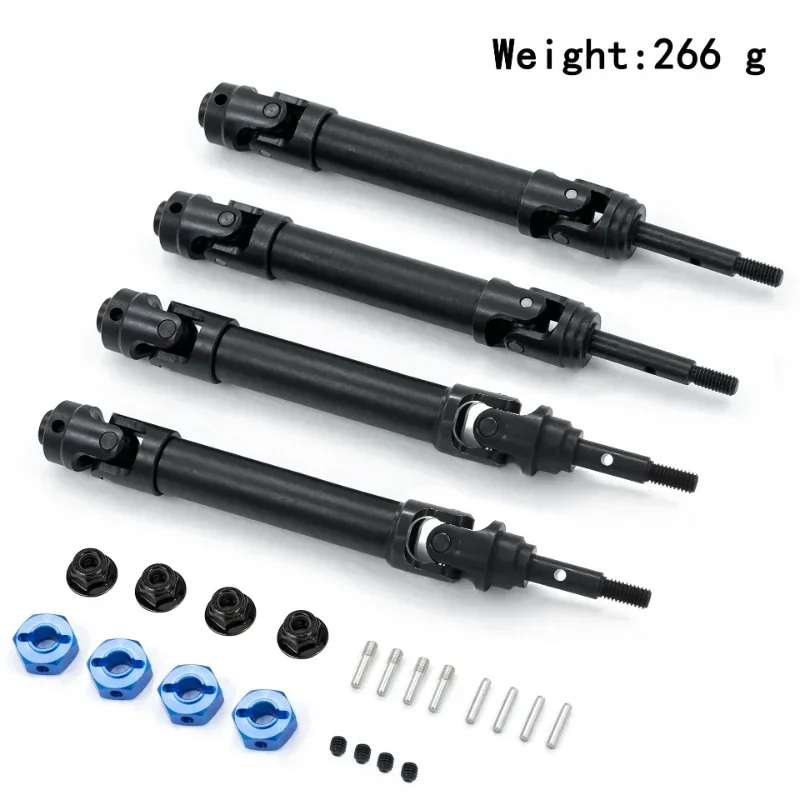 

4Pcs Metal Steel Front & Rear Drive Shaft CVD For 1/10 Trxs Slash Rustler Stampede Hoss VXL 4X4 RC Car Upgrade Parts