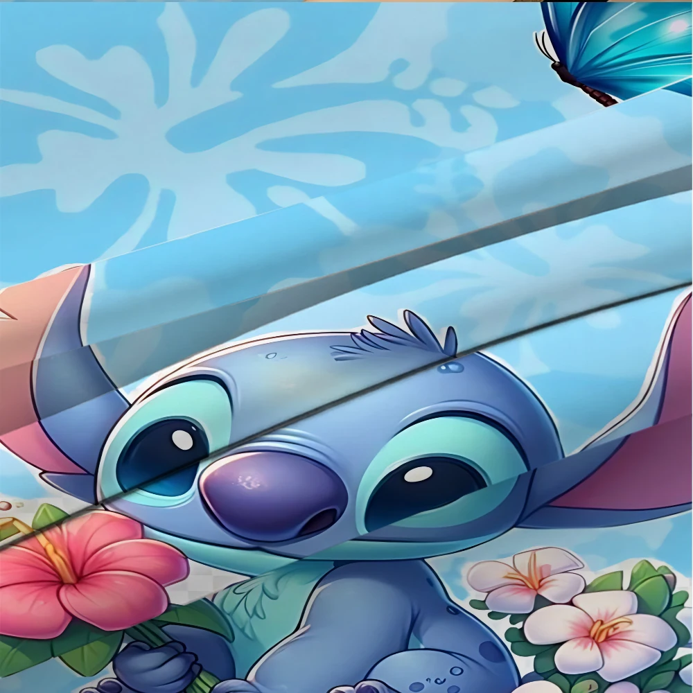 디즈니 스티치 스트레치 침대 시트, 더블 침대 시트, 부드럽고 따뜻한 벨벳 침대보, 매트리스 커버, 시트 보호 커버,