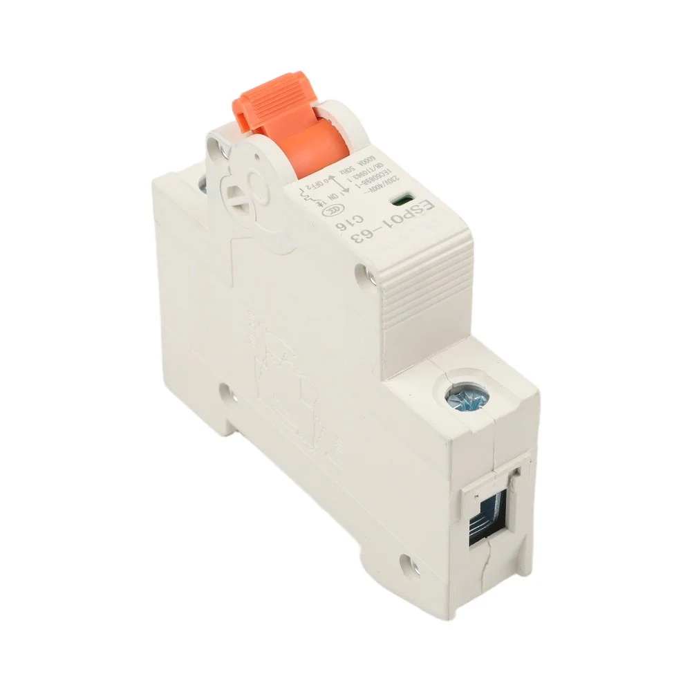 DIN Rail Breaker 16A Overload Protector For Fire Hazard Prevention Flame-retardant Housing Visible Status Indicator