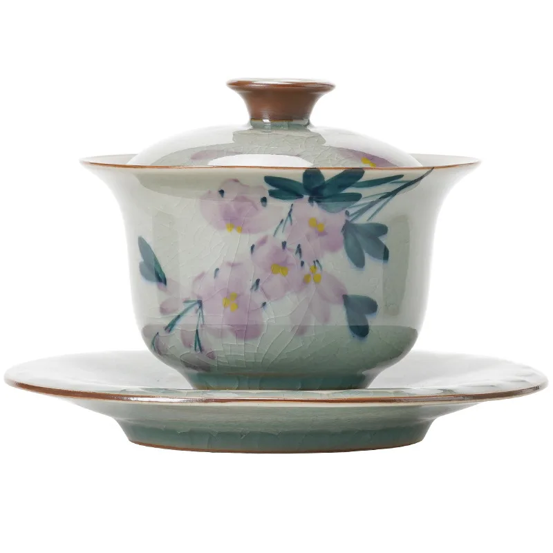 

Ceramic open tea bowl is not hot, household tea maker