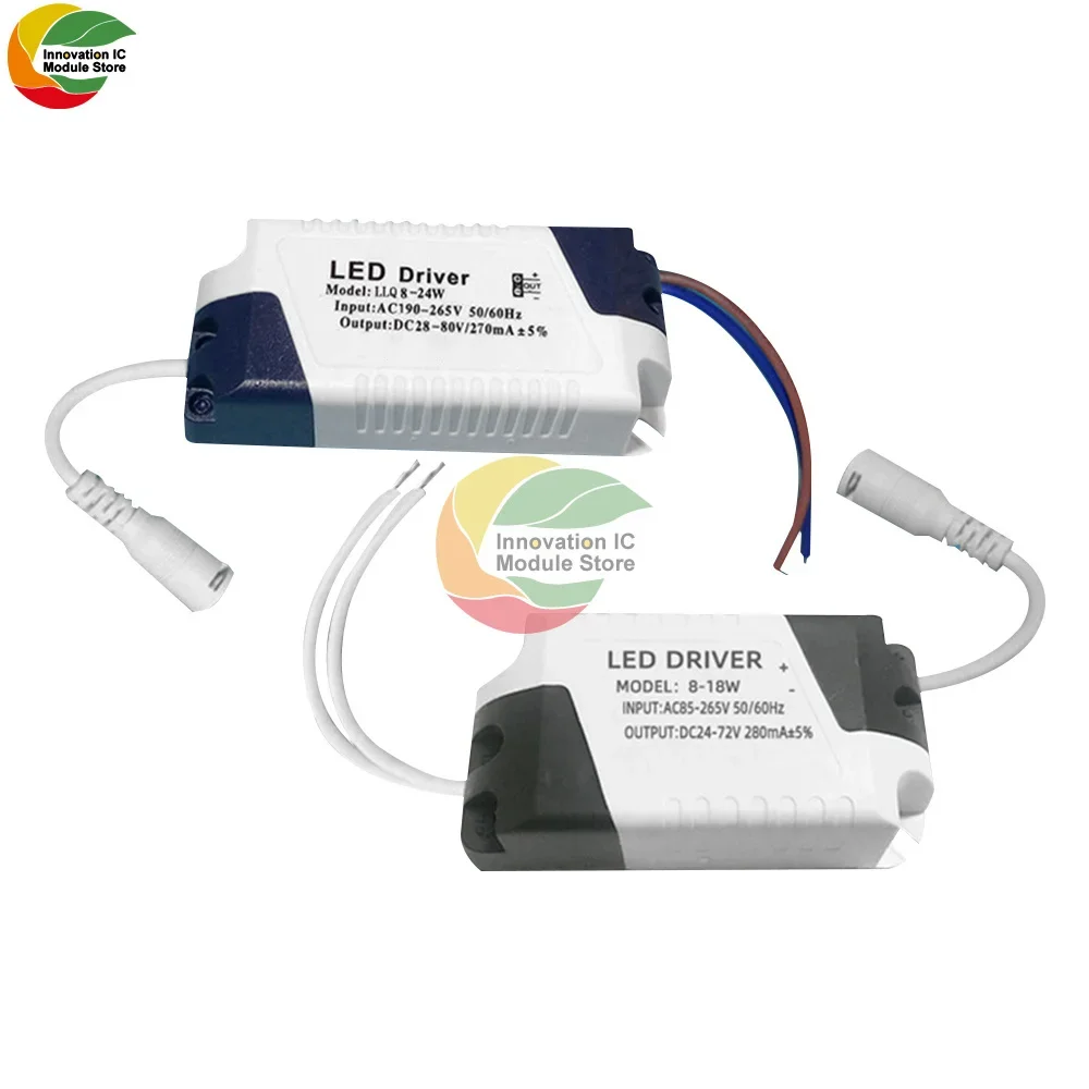 

Non-isolated wide voltage 8-18 8-24W DC female head Ultra-thin downlight driving power panel light transformer LED driver