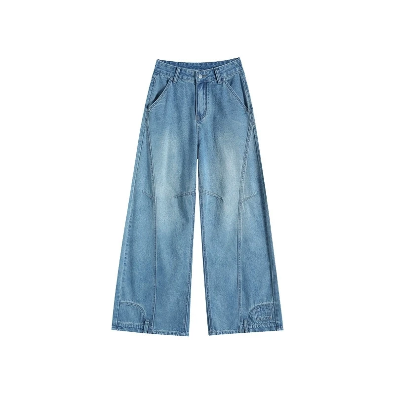Jean à jambes larges pour femmes, rétro, taille haute, ample, Long, droit, décontracté, élégant, Streetwear, Denim, nouvelle collection automne 2025