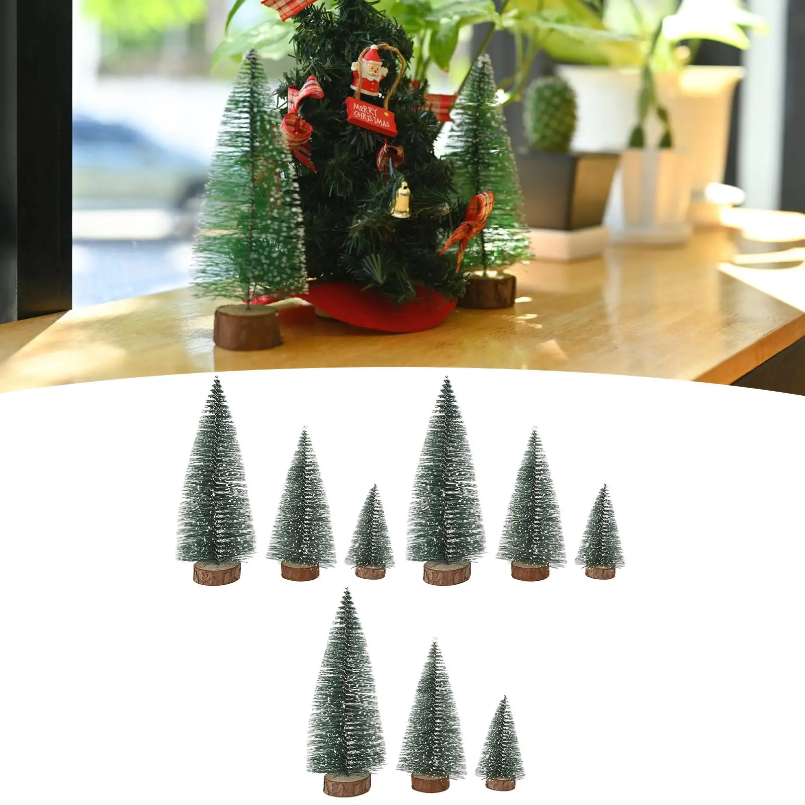 Eco-Friendly Desktop Miniature Pine Tree - Light & Stable Tabletop Ornaments