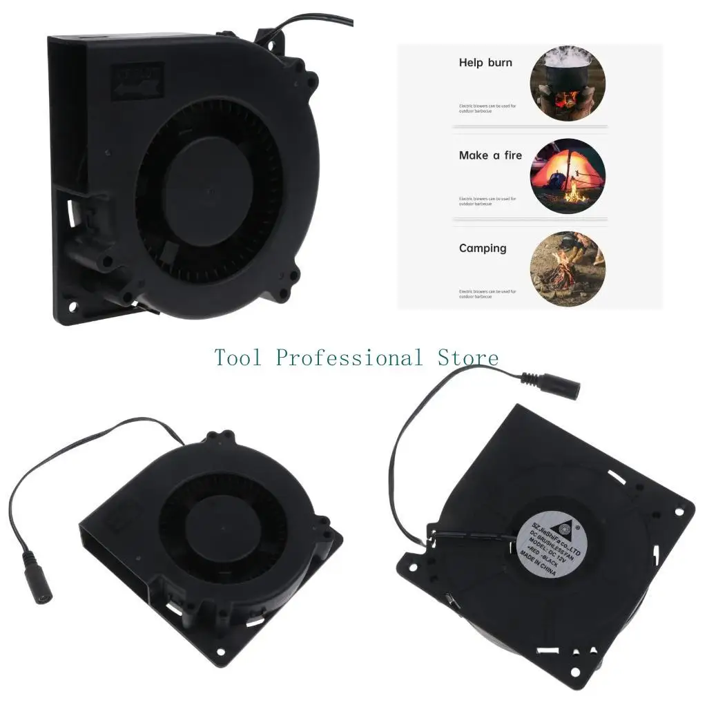 

57qf DC12V Blower 2600RPM 5.5x2,1 мм женский двойной шариковой подшипник для печи для приготовления пищи